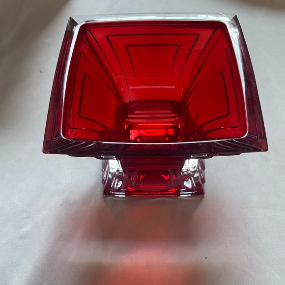 Mikasa Votive Holder Red City Lights‎ Made In Czech Republic  Art Deco - Picture 1 of 9